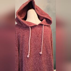 Katin Soft Maroon Textured Long Sleeve Hoodie L